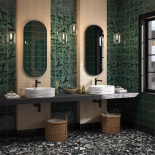 Плитка Kerama Marazzi Сантана зеленый темный глянцевый  (15х15) арт. 17070